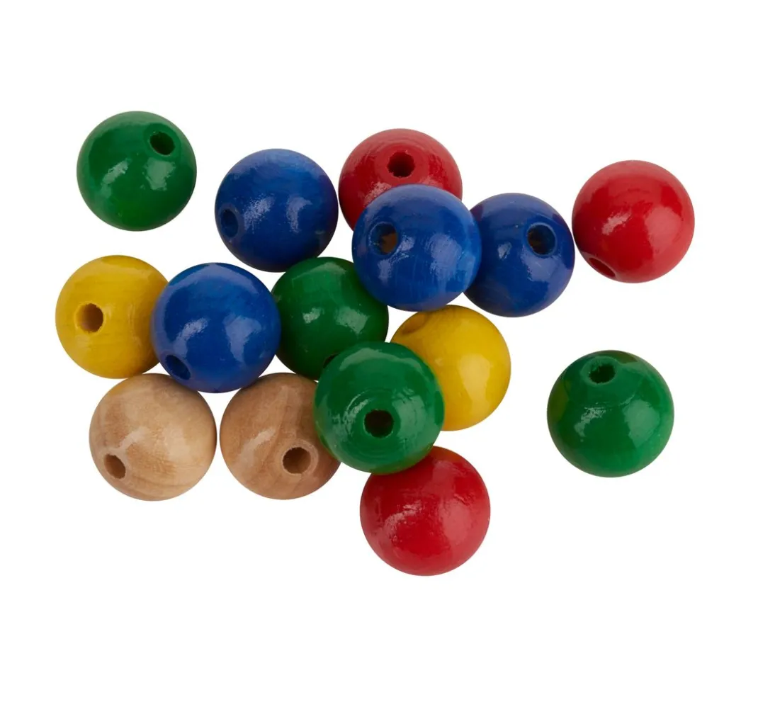 Kinder KNORR prandell Perlen|Holz>Holzperlen, Ø 15 mm