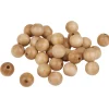 Kinder KNORR prandell Perlen|Holz>Holzperlen, Ø 12 mm, 30 Stück
