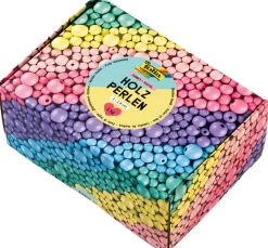 Kinder folia Pompons|Pompons Basteln>Holzperlen Jumbo Pack "Pastell"