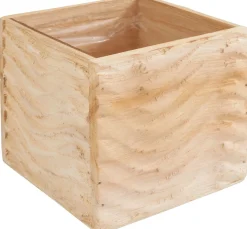 ohne Marke Gefäße>Holz-Pflanzenkiste "Wellig"