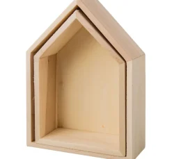Rayher Serviettentechnik|Decoupage>Holz-Rahmen "Häuser - Breit", 2er-Set