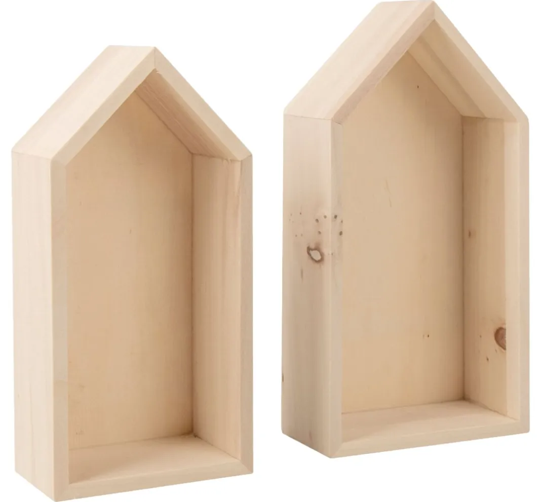 Rayher Decoupage|Décopatch>Holz-Rahmen "Häuser - Hoch", 2er-Set