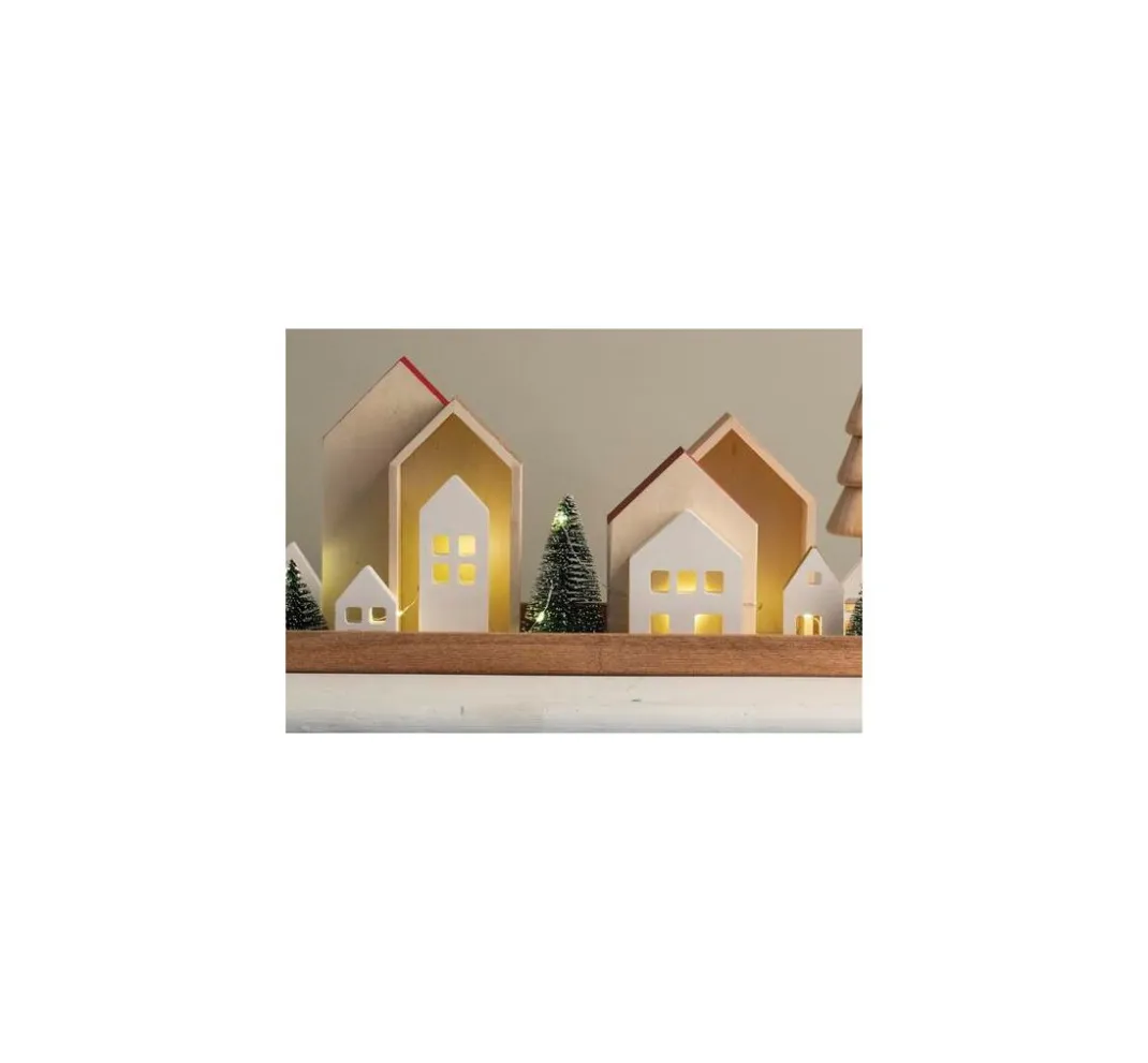Rayher Decoupage|Décopatch>Holz-Rahmen "Häuser - Hoch", 2er-Set
