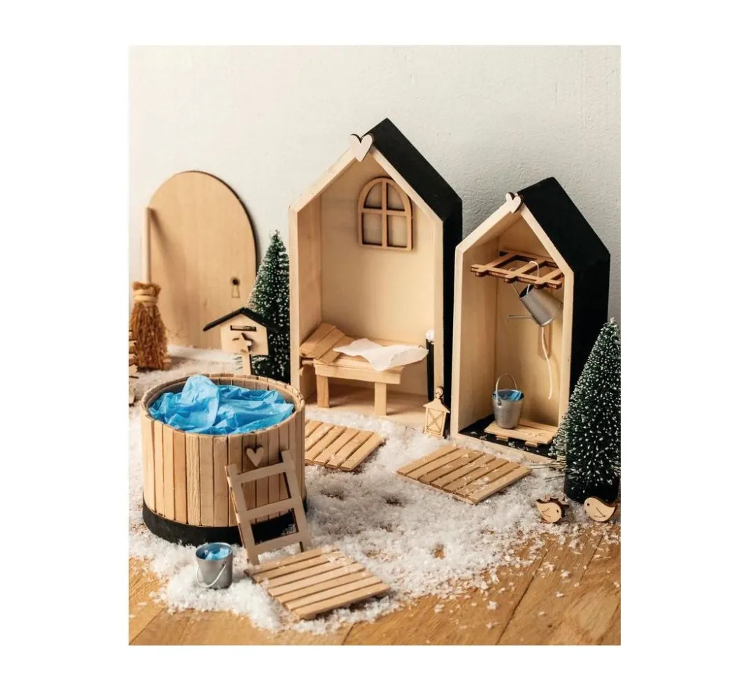 Rayher Decoupage|Décopatch>Holz-Rahmen "Häuser - Hoch", 2er-Set