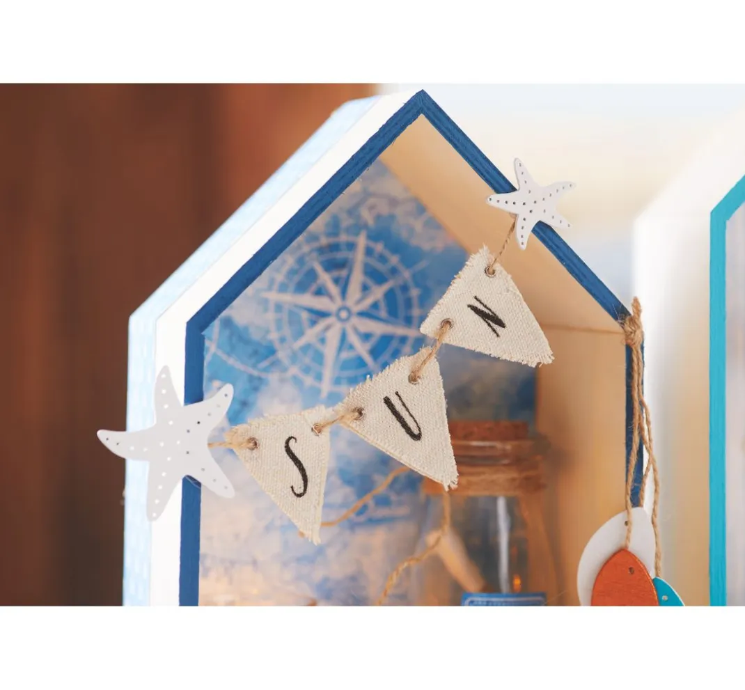 Rico Design Miniaturen|Serviettentechnik>Holzregal "Haus", 2er-Set