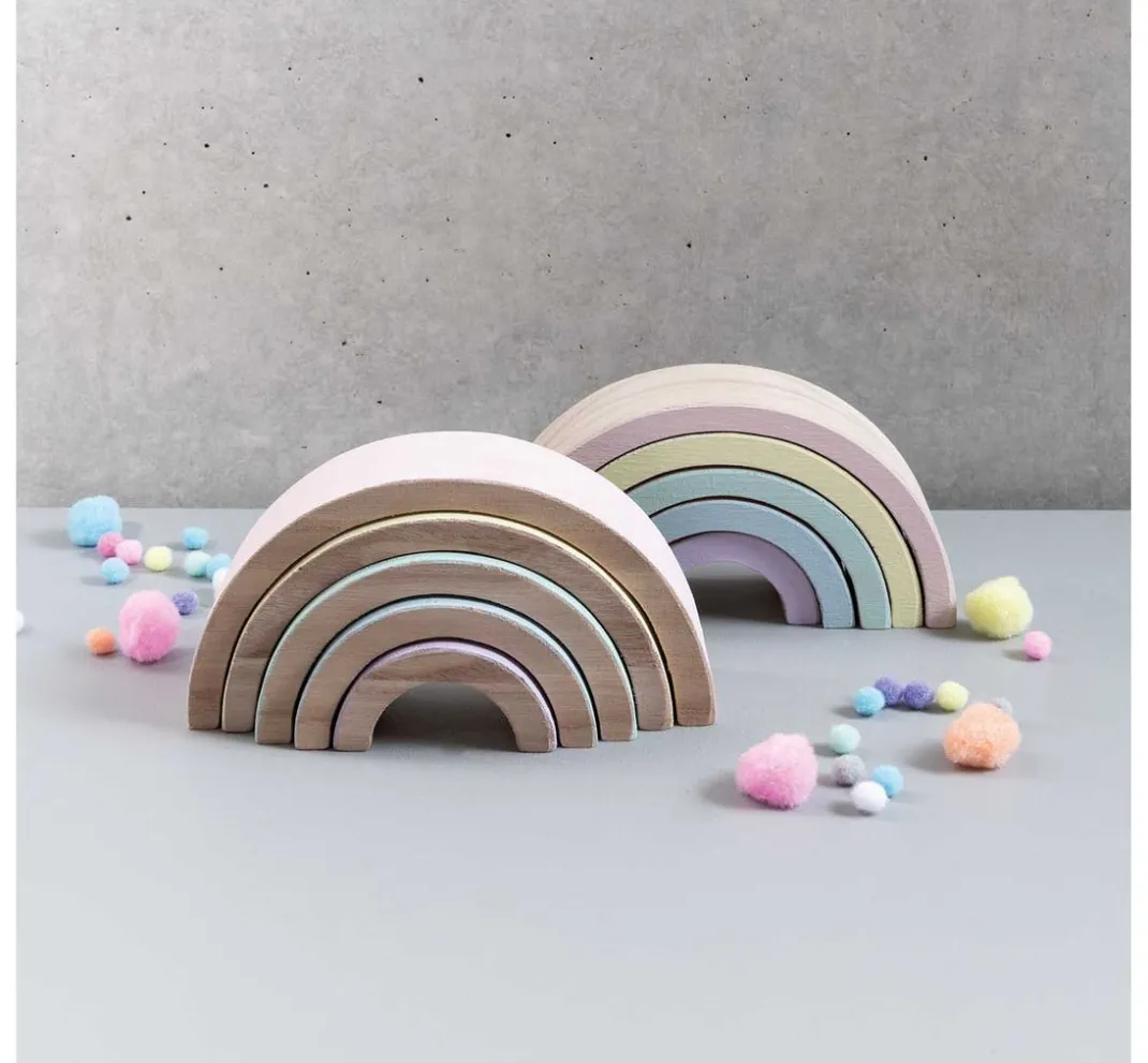 Kinder Rico Design Holz|Décopatch>Holz-Regenbogen