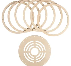 Rayher Lampen-Design|Lampenschirme & Lampenfüße>Holzringe-Set "Lampenschirm Natur"