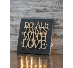 Rayher Holz, Mdf & Pappmaché>Holzschrift "Do all things with love"