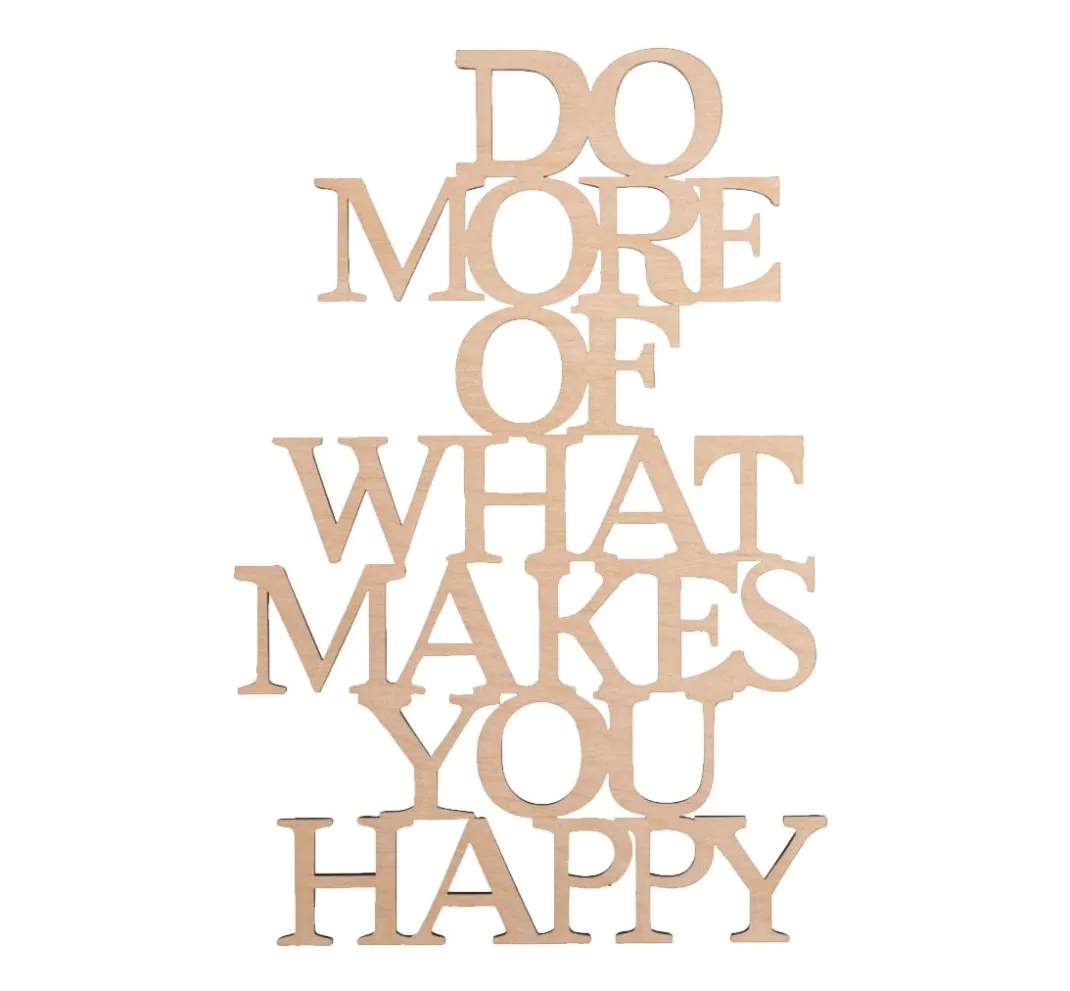 Rayher Holz, Mdf & Pappmaché>Holzschrift "Do more what makes you happy"