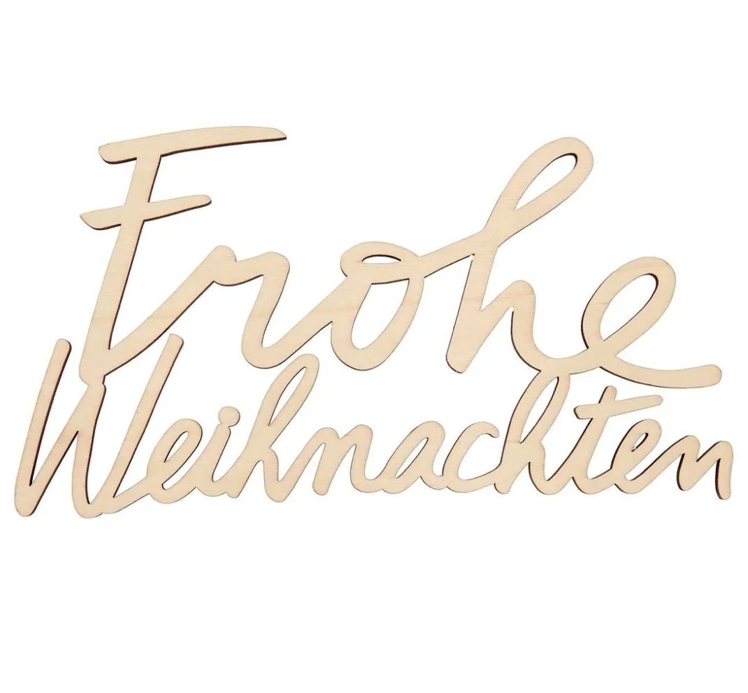 Rico Design Holz, Mdf & Pappmaché>Holzschriftzug "Frohe Weihnachten"