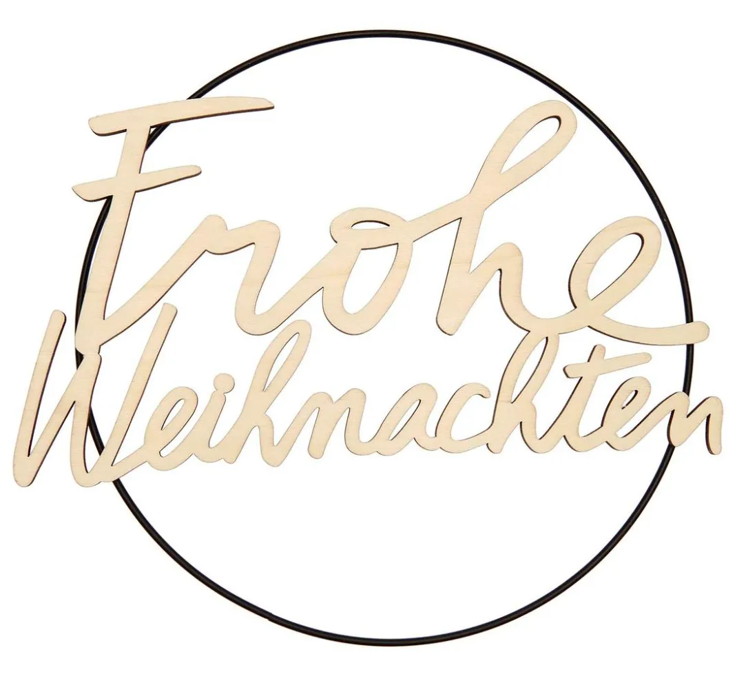 Rico Design Holz, Mdf & Pappmaché>Holzschriftzug "Frohe Weihnachten"