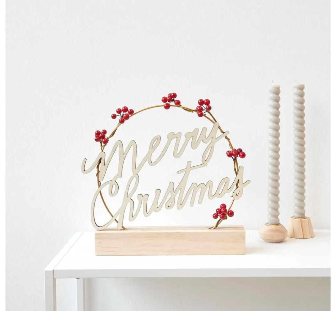 Rico Design Holz, Mdf & Pappmaché>Holzschriftzug "Merry Christmas"
