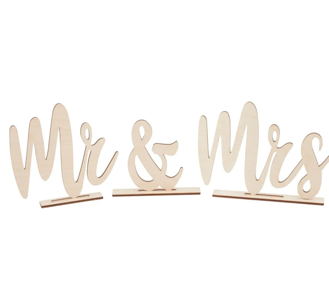 Rayher Holz, Mdf & Pappmaché>Holz-Schriftzug "Mr & Mrs"