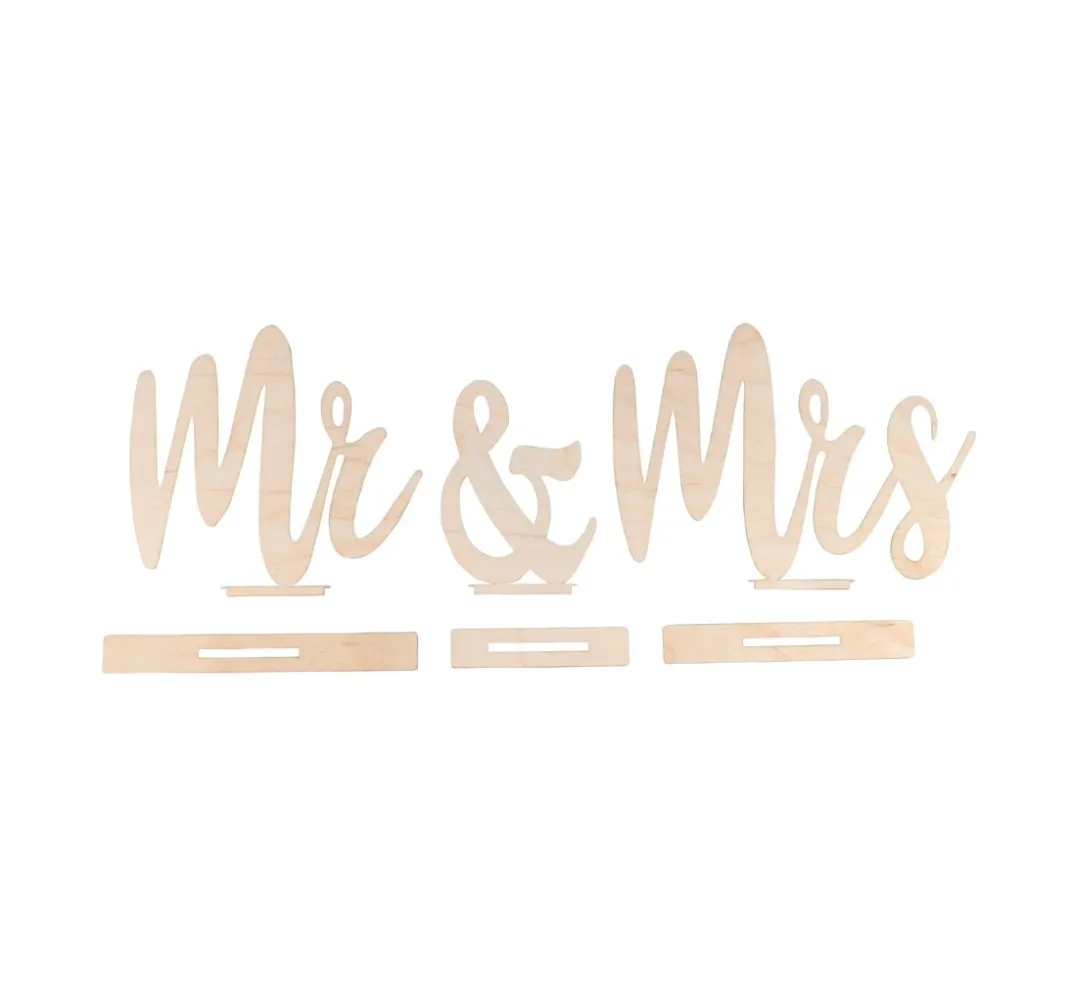 Rayher Holz, Mdf & Pappmaché>Holz-Schriftzug "Mr & Mrs"