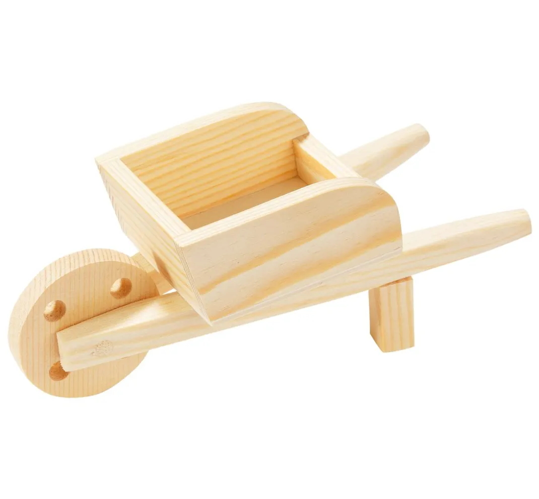 Rayher Miniaturen|Dekofiguren & -Objekte>Holzschubkarre