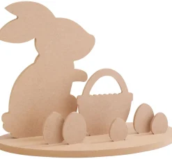 Pronty Crafts Holz, Mdf & Pappmaché>Holz-Steckmotiv "Hase im Osternest"