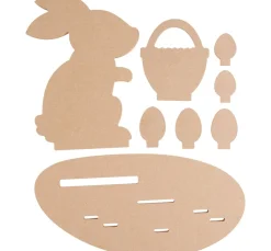 Pronty Crafts Holz, Mdf & Pappmaché>Holz-Steckmotiv "Hase im Osternest"
