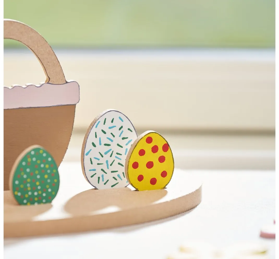 Pronty Crafts Holz, Mdf & Pappmaché>Holz-Steckmotiv "Hase im Osternest"