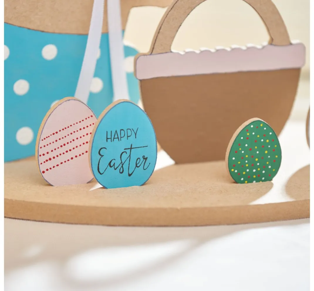 Pronty Crafts Holz, Mdf & Pappmaché>Holz-Steckmotiv "Hase im Osternest"