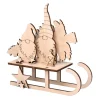 Rayher Dekofiguren & -Objekte|Holz, Mdf & Pappmaché>Holz-Steckmotiv "Wichtel-Schlitten"