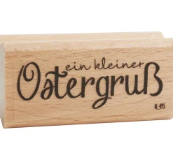 blau in gelb Stempel & Zubehör|Kartengestaltung>Holzstempel "Ein kleiner Ostergruß"
