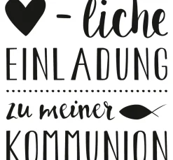 Heyda Stempel & Zubehör|Kartengestaltung>Holzstempel "Herzliche Einladung Kommunion"