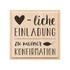 Heyda Stempel & Zubehör|Kartengestaltung>Holzstempel "Herzliche Einladung Konfirmation"