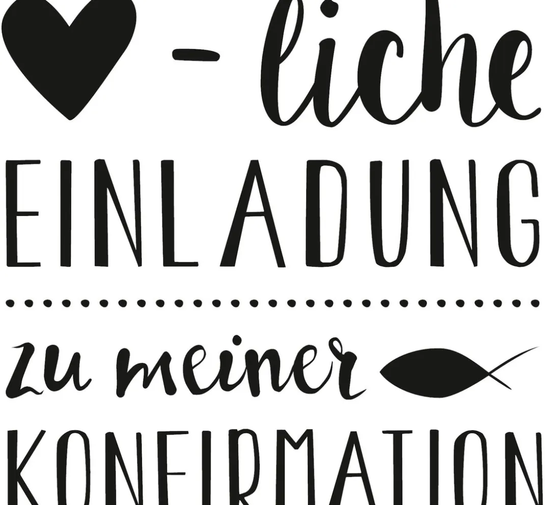 Heyda Stempel & Zubehör|Kartengestaltung>Holzstempel "Herzliche Einladung Konfirmation"