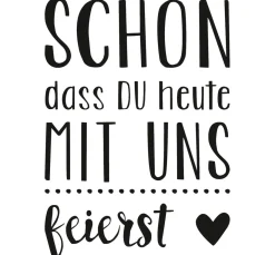 Heyda Stempel & Zubehör|Scrapbooking>Holzstempel "Schön, dass du heute mit uns feierst"