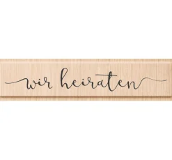 Heyda Stempel & Zubehör|Kartengestaltung>Holzstempel "Wir heiraten"