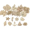 Papermania Streuteile|Dekoelemente>Holz-Streuteile "Maritim", 45 Stück
