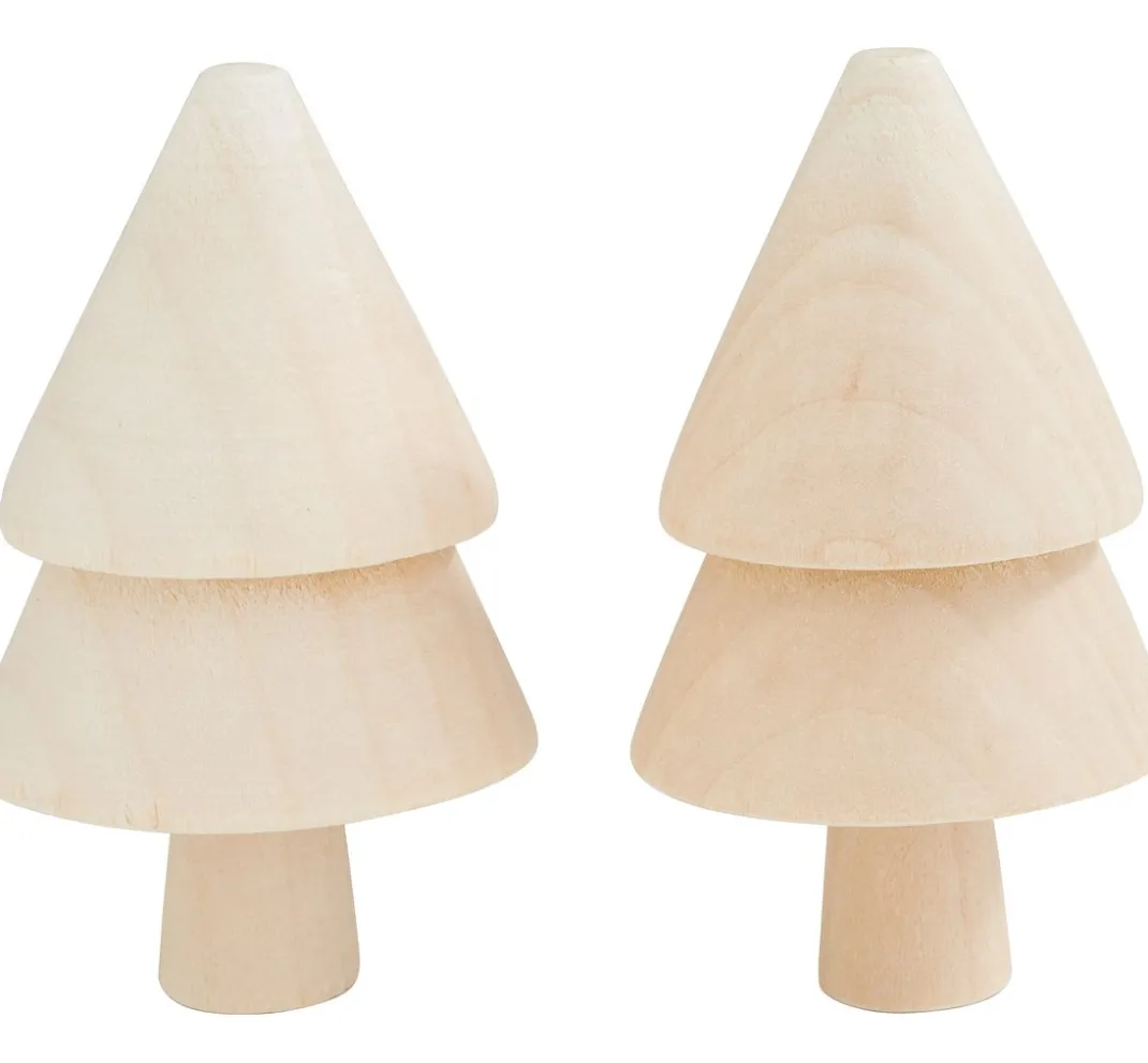 ohne Marke Décopatch|Brandmalerei>Holz-Tannenbäume