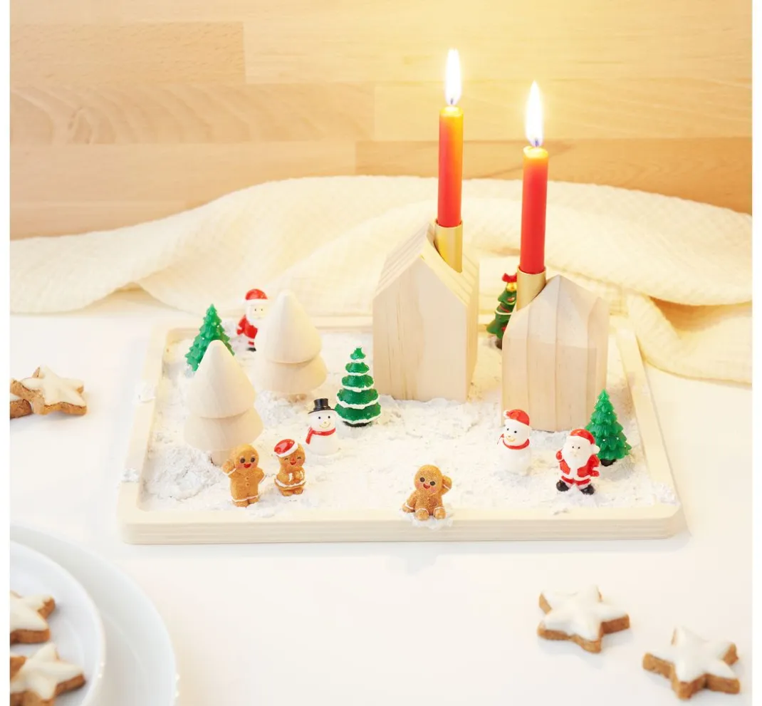 ohne Marke Décopatch|Brandmalerei>Holz-Tannenbäume