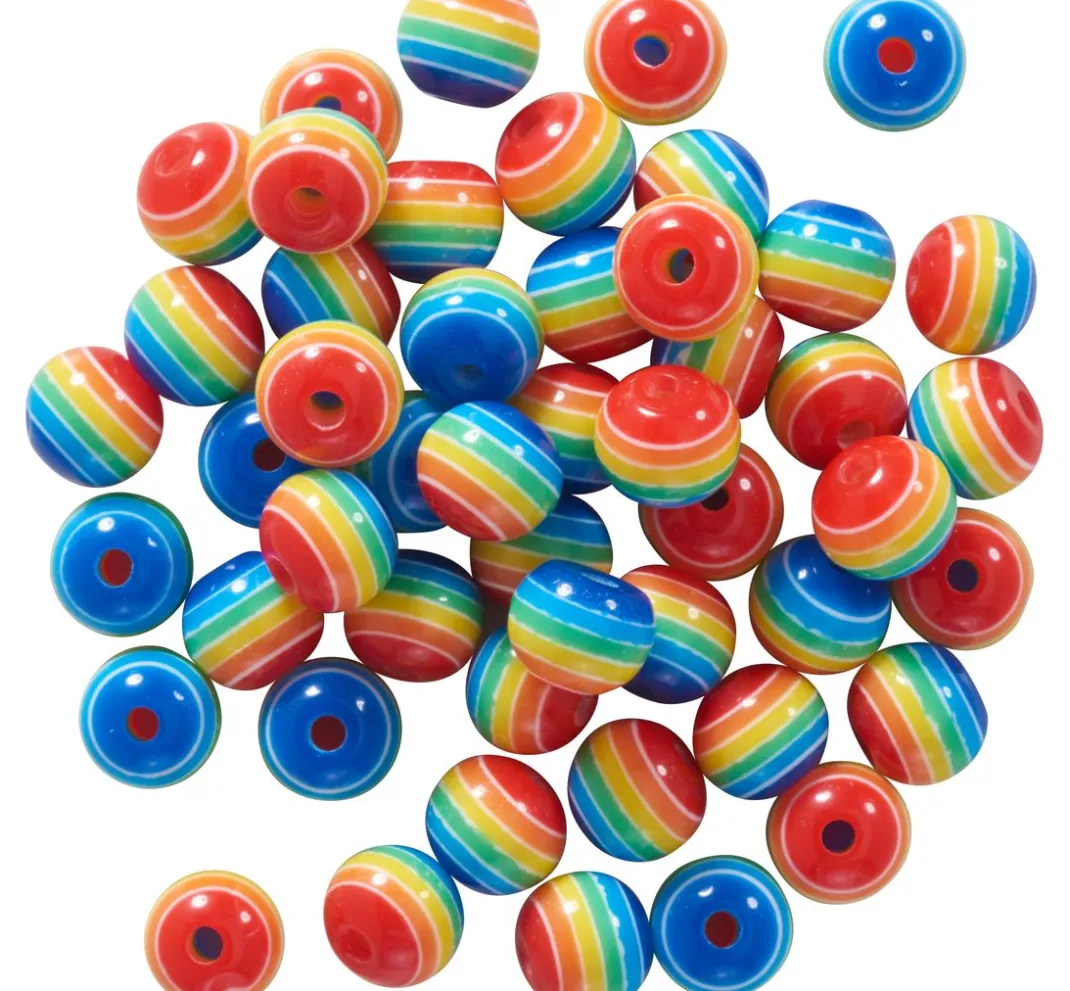Kinder Rico Design Freundschaftsarmbänder|Itoshii>itoshii Perlen-Set "Regenbogen", 8 mm