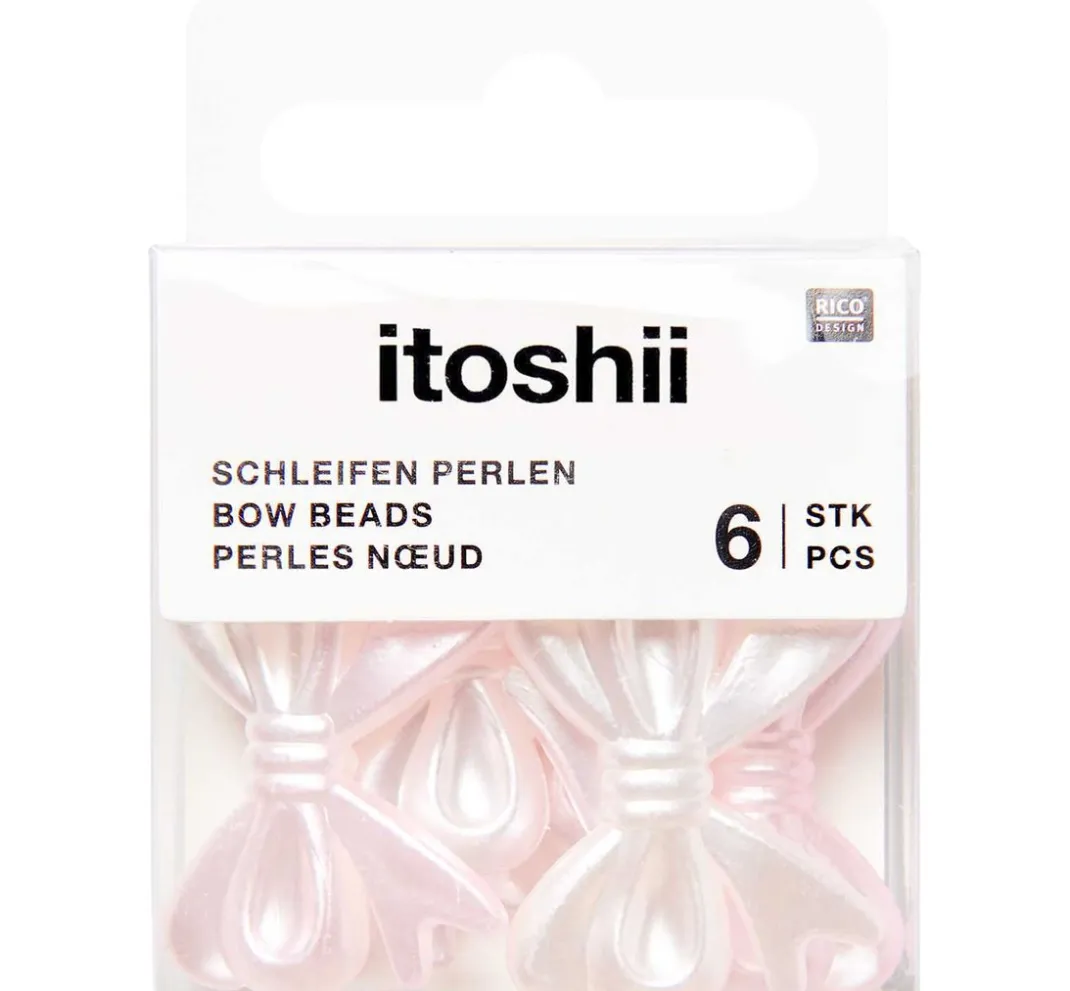 Rico Design Itoshii|Acrylperlen>itoshii Perlen-Set "Schleifen", Perlrosa