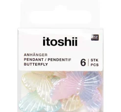 Rico Design Itoshii|Acrylperlen>itoshii Perlen-Set "Schmetterlinge", Rainbow Pearl Mix