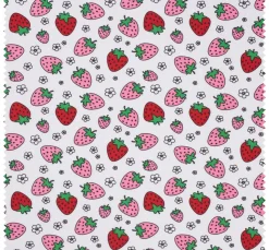 Kinder VBS Marktplatz Stoff Meterware|Kinderstoffe>Jersey-Stoff "Erdbeeren"