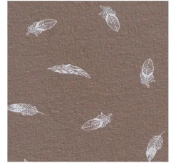 VBS Marktplatz Jerseystoff|Stoff Meterware>Jersey-Stoff "Federn Taupe"