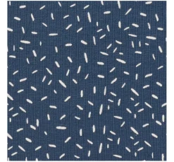 VBS Marktplatz Jerseystoff|Stoff Meterware>Jersey-Stoff "Konfetti-Streifen Jeans-Blau"