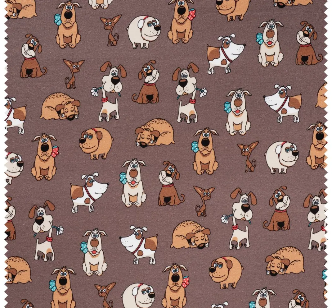 Kinder VBS Marktplatz Stoff Meterware|Kinderstoffe>Jersey-Stoff "Sweet Dogs"