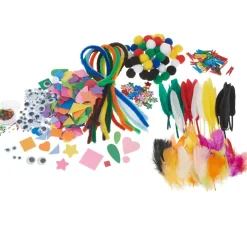 Kinder GLOREX Deko-Bastelsets|Bastelzubehör>Jumbo Bastel-Mix, ca. 1.000 Teile