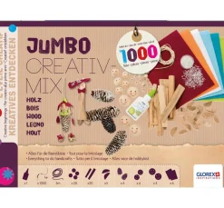 Kinder GLOREX Deko-Bastelsets>Jumbo Creativ-Mix "Naturholz", ca. 1.000 Teile