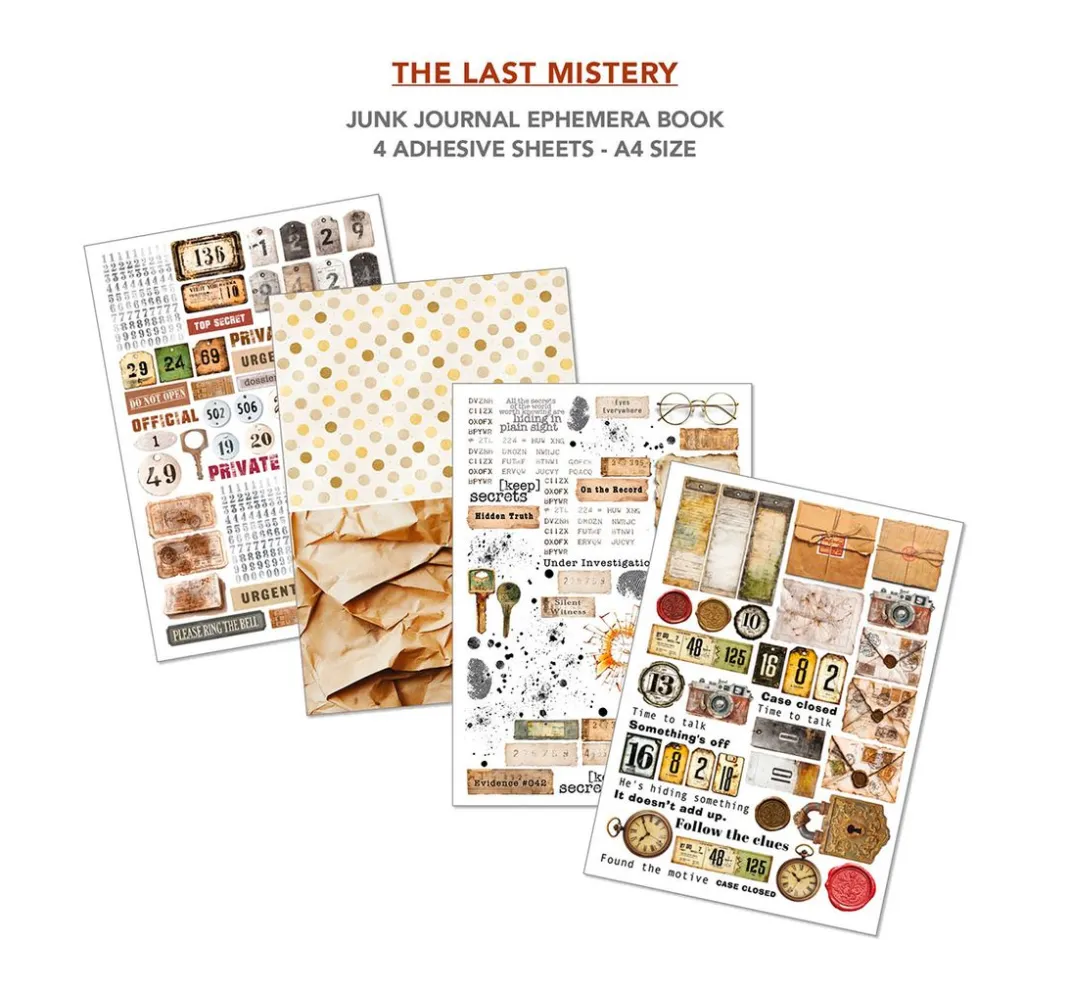 Ciao Bella Papier-Bastelsets|Farb- & Motivblöcke>Junk Journal & Ephemera Book "The Last Mystery"