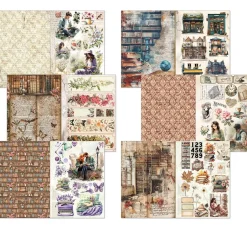 Ciao Bella Papier-Bastelsets|Farb- & Motivblöcke>Junk Journal & Ephemera Book "Book Lovers"