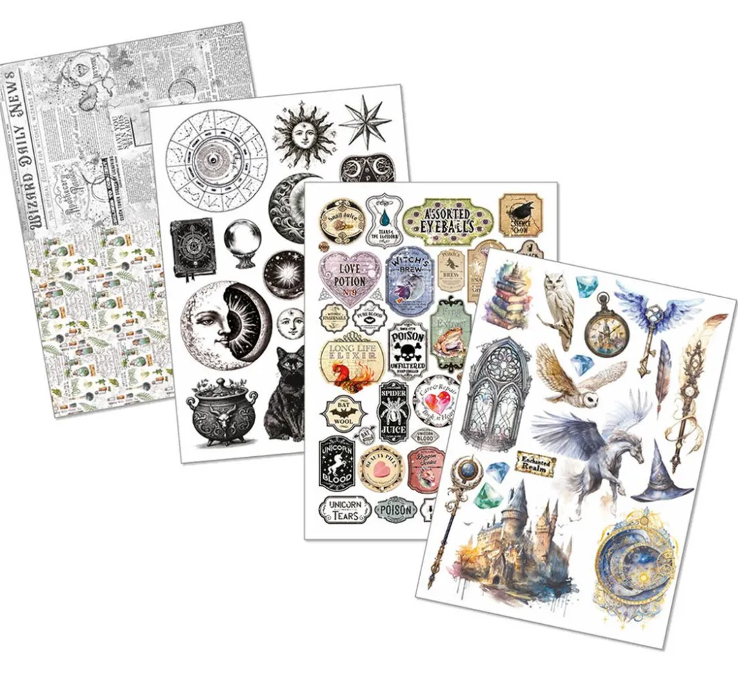 Ciao Bella Scrapbooking|Papier-Bastelsets>Junk Journal & Ephemera Book "Wizard Academy"