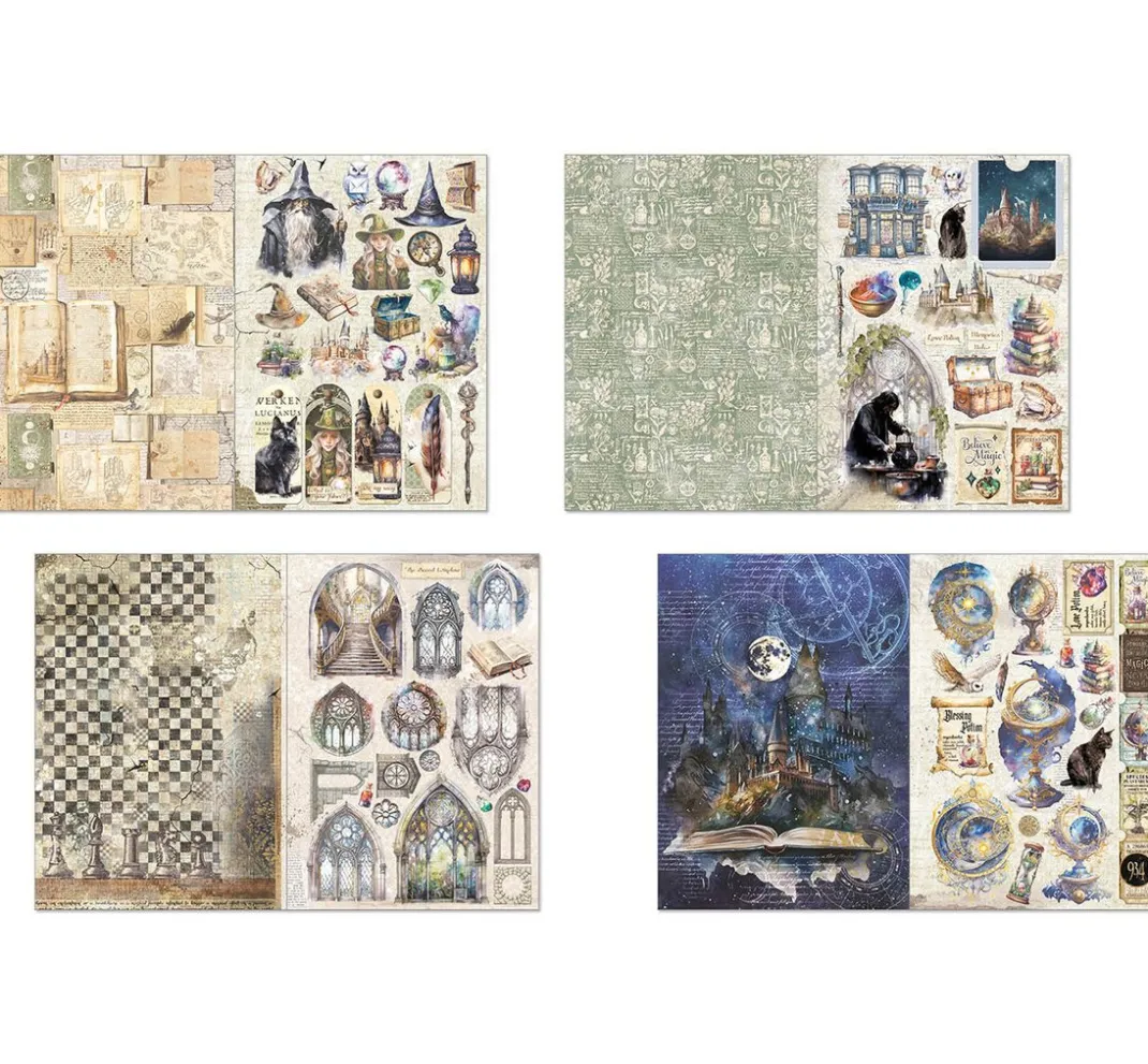 Ciao Bella Scrapbooking|Papier-Bastelsets>Junk Journal & Ephemera Book "Wizard Academy"