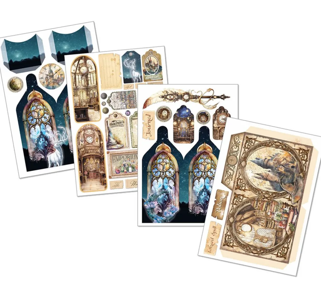 Ciao Bella Scrapbooking|Papier-Bastelsets>Junk Journal & Ephemera Book "Wizard Academy"