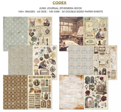Ciao Bella Papier-Bastelsets|Farb- & Motivblöcke>Junk Journal & Ephemera Book "Codex"