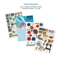 Ciao Bella Papier-Bastelsets|Farb- & Motivblöcke>Junk Journal & Ephemera Book "Polar Railway"