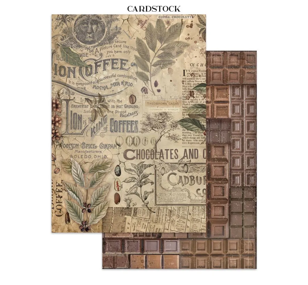 Stamperia Scrapbooking|Papier-Bastelsets>Junk Journal Book "Coffee and Chocolate"